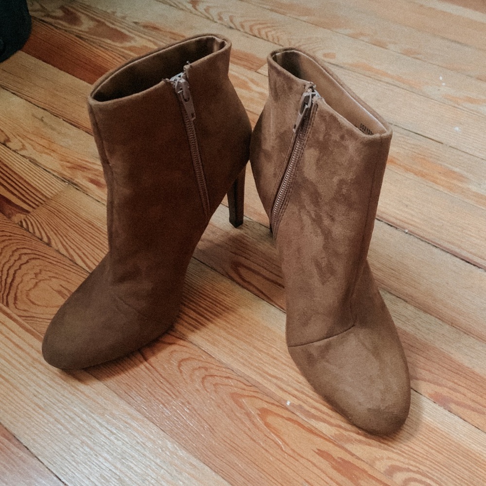 Faux Suede Forever 21 Heeled Booties